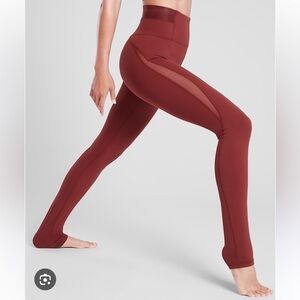 Athleta Aura Heel Tight in Powervita in maple red